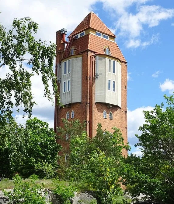 A former water tower was converted into a residential building. This is what they look like from the inside