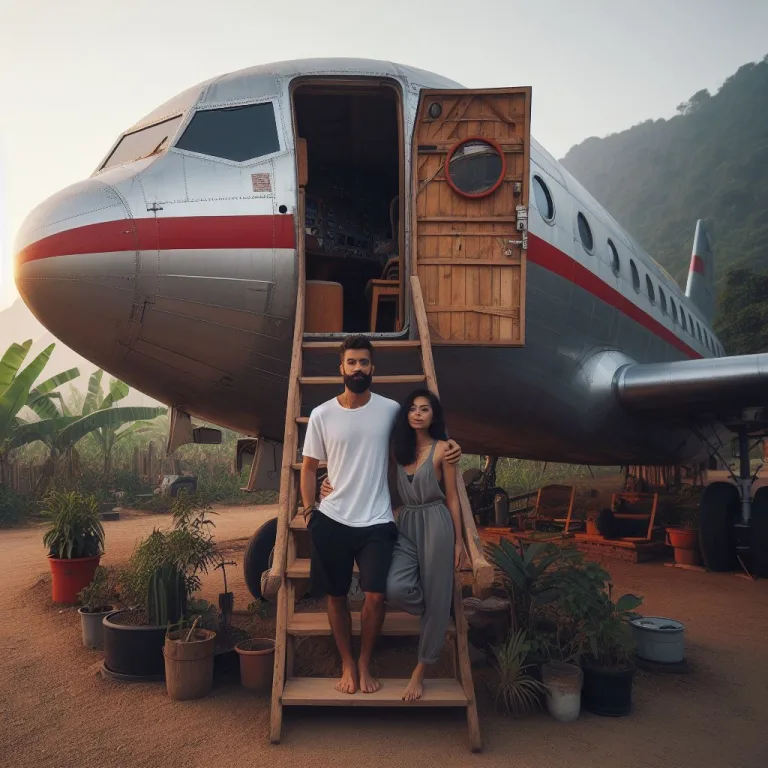 Couple takes retired airplane and turns it into beautiful 650-sq-ft tiny home