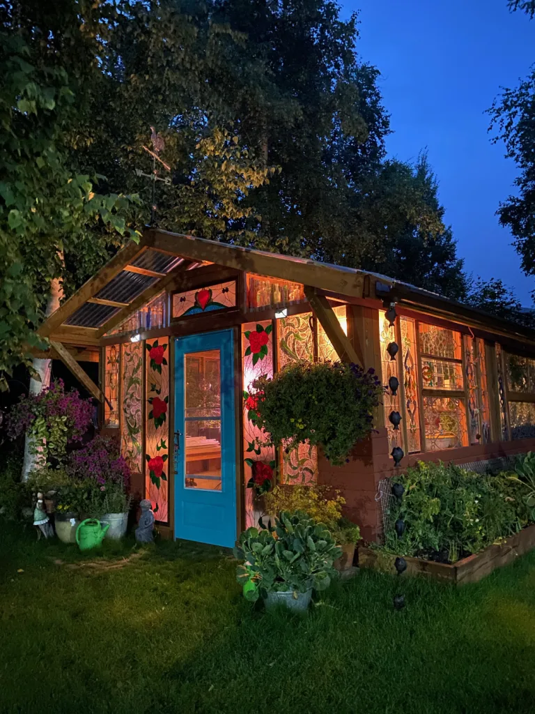 Divorced Woman Decided To Live In Stained-Glass Greenhouse