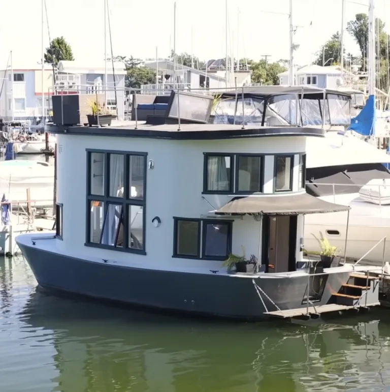 Everyone was skeptical when the spouses purchased a rickety houseboat until they transformed it into a chic family house