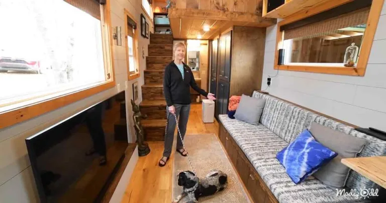 Woman and her dog enjoy retirement in 200 square-foot tiny house