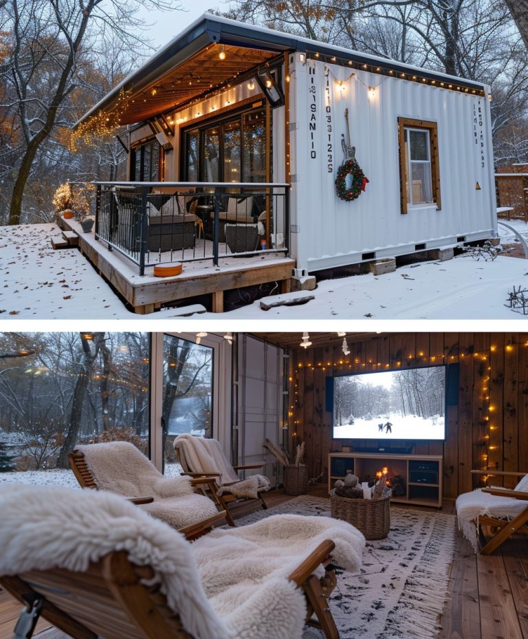 How She Built a Cozy Winter Cabin for Herself