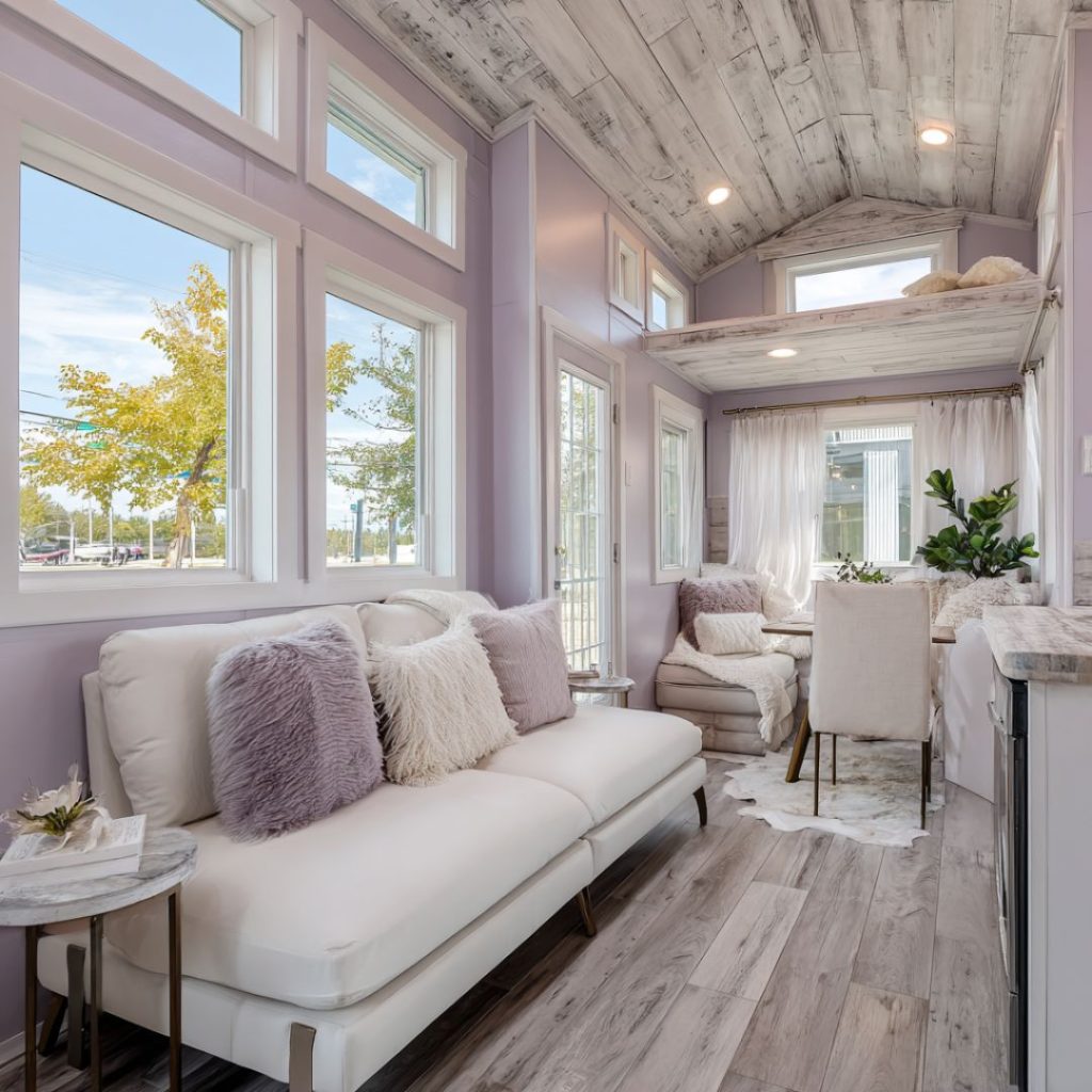 Don’t let the charming lavender exterior deceive you; the interior is ...