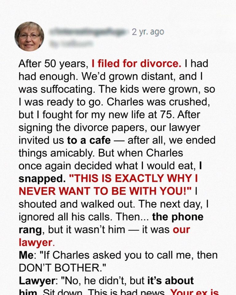 A Divorce After 50 Years That She Soon Regretted