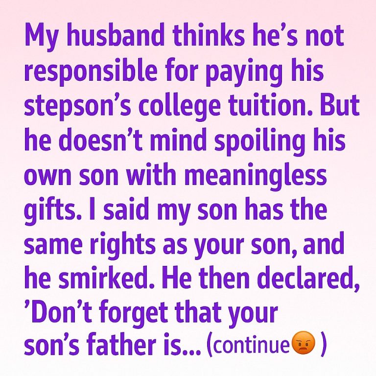 My Husband Says It’s Not “His Responsibility” to Pay for My Son’s Tuition