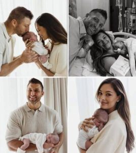 Tim Tebow and his Miss Universe wife announce the arrival of their baby