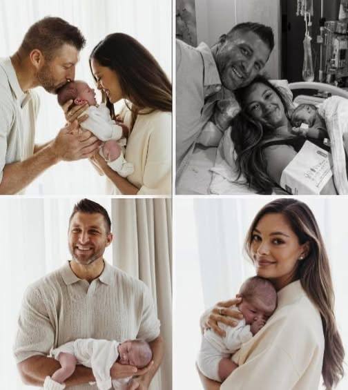 Tim Tebow and his Miss Universe wife announce the arrival of their baby girl—sharing her first photos and name
