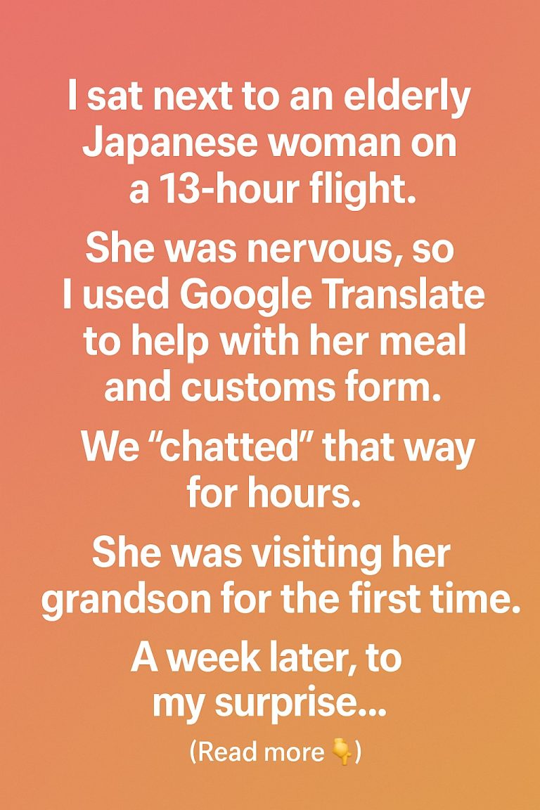 How a 13-Hour Flight Turned Into an Unexpected Friendship