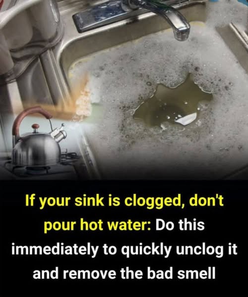 Do this immediately to quickly unclog and remove odors