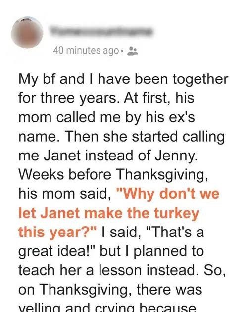 My Boyfriend’s Mom Kept Calling Me the Wrong Name