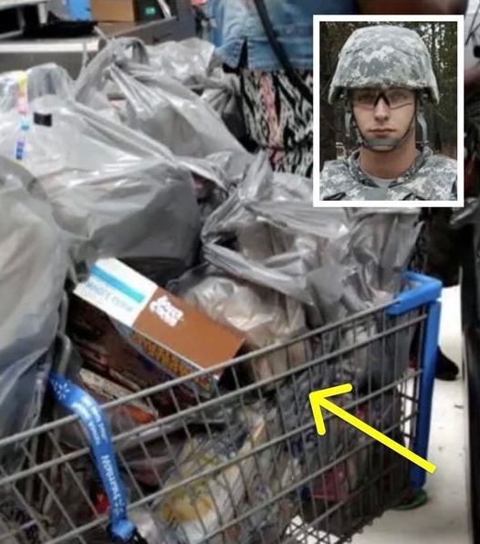 Angry Military Father Snaps Photo After Spotting Shopper’s Groceries