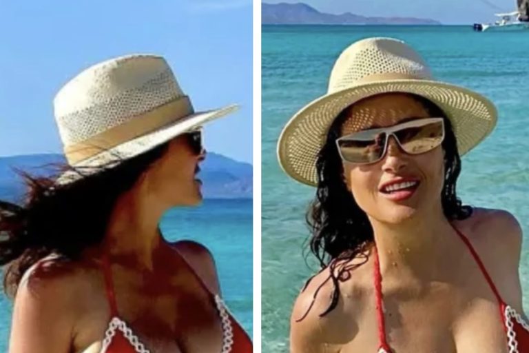 Salma Hayek’s Sizzling Beach Photoshoot at 57th Birthday Celebration