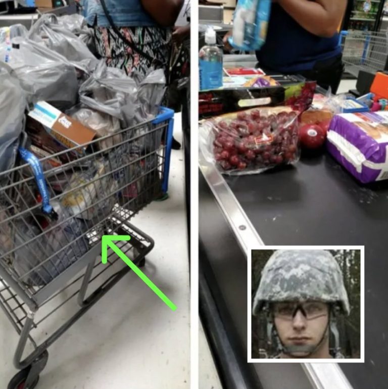 Angry Military Father Snaps Photo After Spotting Shopper’s Groceries