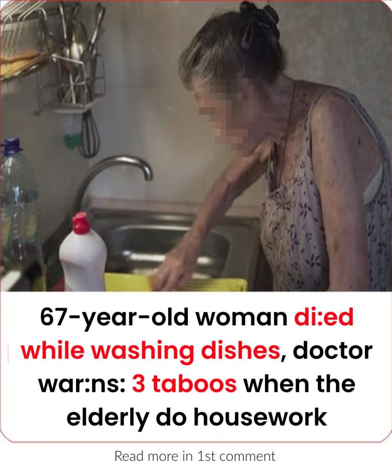 67-year-old woman di:ed while washing dishes, doctor war:ns: 3 taboos when the elderly do housework