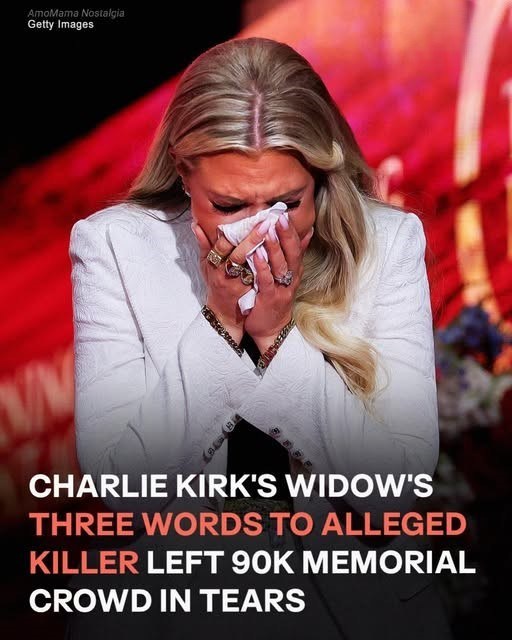 Erika Kirk Shares 3-Word Message to Alleged Killer at Husband Charlie’s Memorial Service