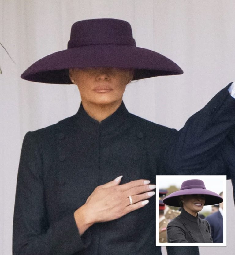 Here’s The Secret Meaning Behind This Hat Melania Wore During UK Visit