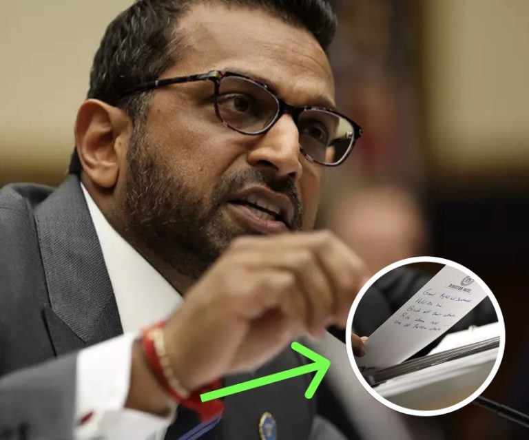 People Stunned After Spotting Kash Patel’s Notes During Congressional Testimony