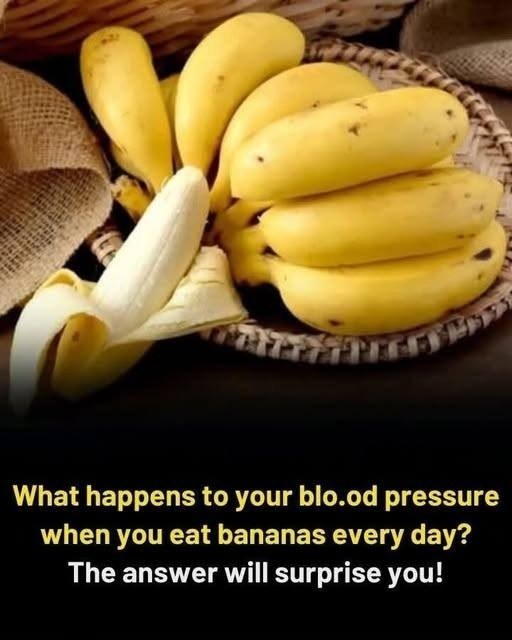 What happens to your blo.od pressure when you eat bananas every day?
