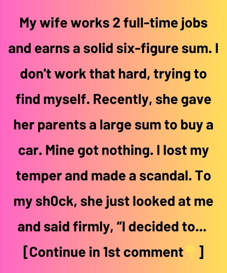 MY WIFE GAVE HER PARENTS A GIFT, BUT I NEVER EXPECTED WHAT SHE’D SAY NEXT