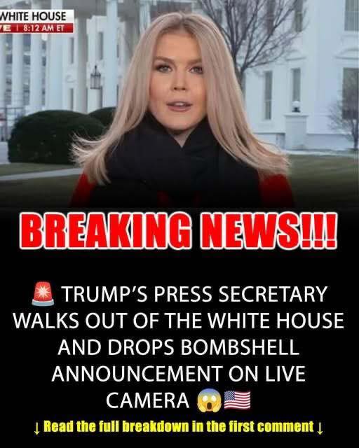 Trump’s Press Secretary Leaves the White House and Makes a Big Announcement.
