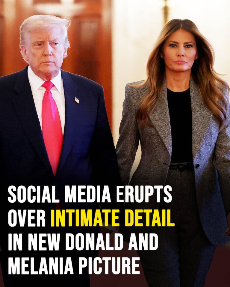 Social media erupts over intimate detail in new Donald and Melania Trump picture