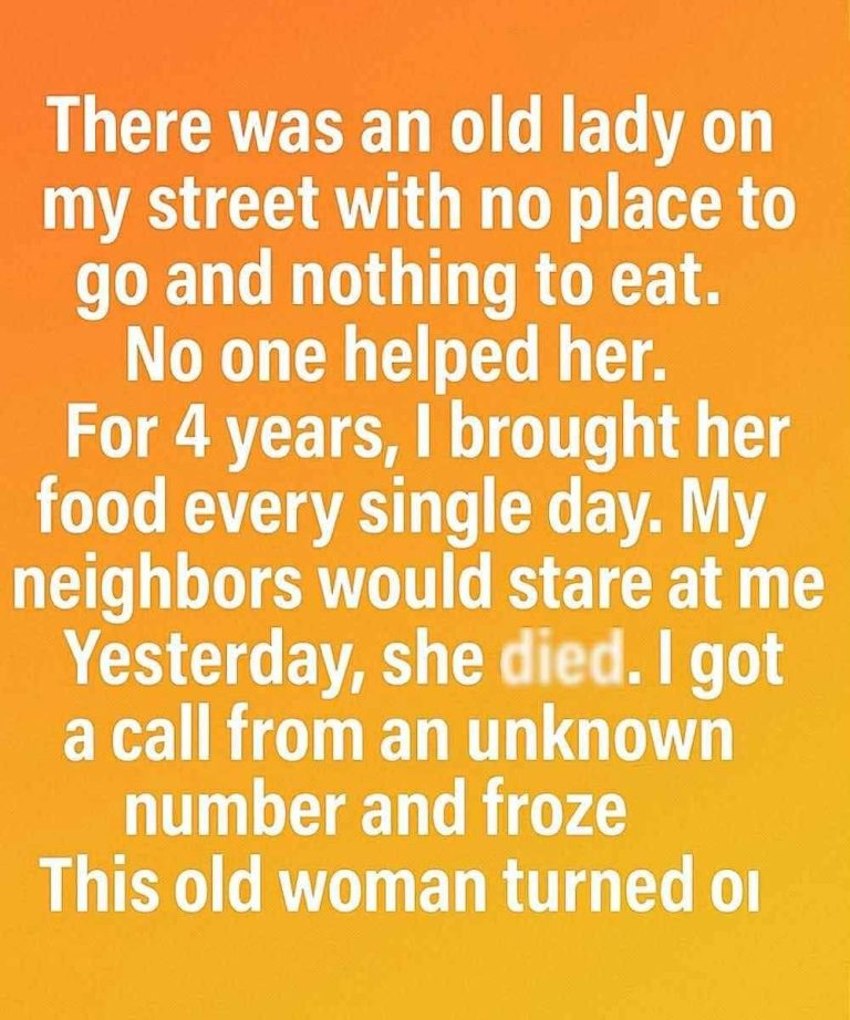 This is full story On Maple Street, there lived an old woman.  To most, she was invisible—just another forgotten soul tucked away in the corners of life.  She had no family nearby, no friends to lean on, and no roof that truly felt like home.
