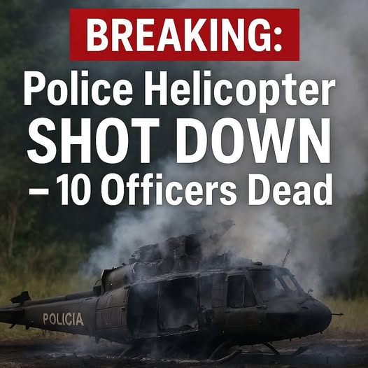A police helicopter was just shot down mid-air… At least 10 officers gone, others fighting for life…