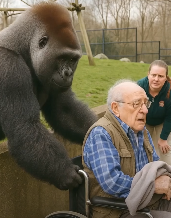 At the zoo, a gorilla suddenly attacked a man in a wheelchair, grabbed the handles of his chair, and refused to let go: the zookeepers tried to save the man, but then something completely unexpected happened
