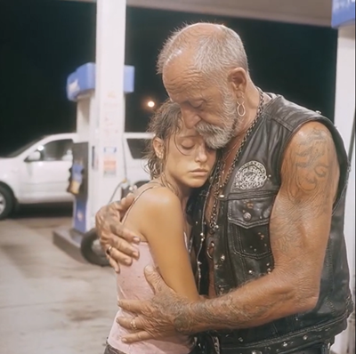 Biker’s Midnight Break Turns Into a Surprising and Life-Changing Rescue