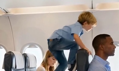 “The Surprising Way I Reacted When a Child Kept Hitting My Seat on a Flight”