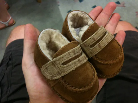I spent my last $5 on baby shoes at a flea market, put them on my son — then heard a strange crackling sound coming from inside.
