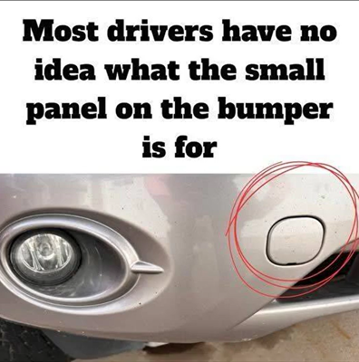 The Truth About the Little Square You See on Most Car Bumpers