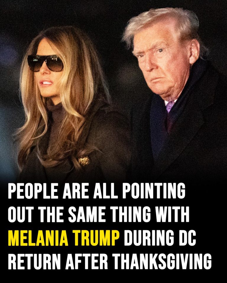 People are all pointing out the same thing with Melania Trump during DC return after Thanksgiving