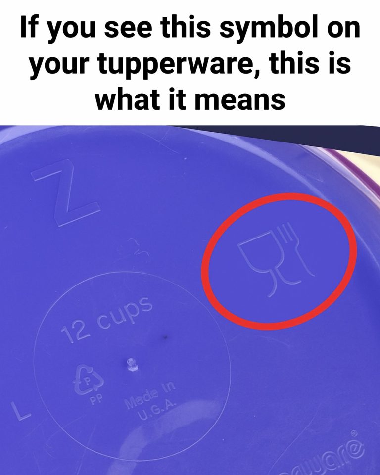 Tiny Fork and Cup Symbol on Your Tupperware