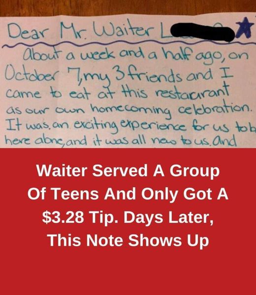 Waiter Frustrated By A Low Tip