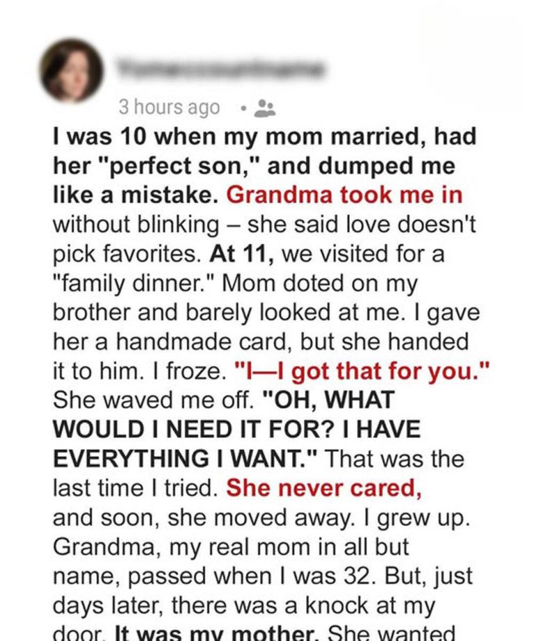 She Left Me to Care for Her Favorite Child — Grandma Made Sure She Regretted It