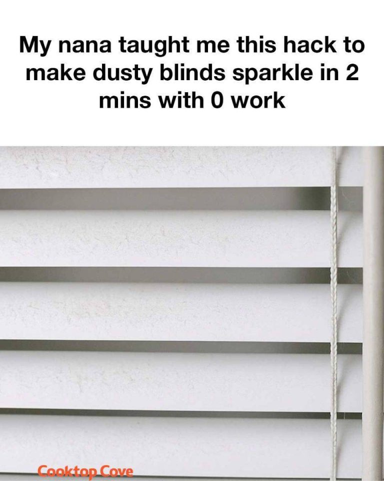 My nana taught me this hack to make dusty blinds sparkle in 2 mins with 0 work. Here’s how it works