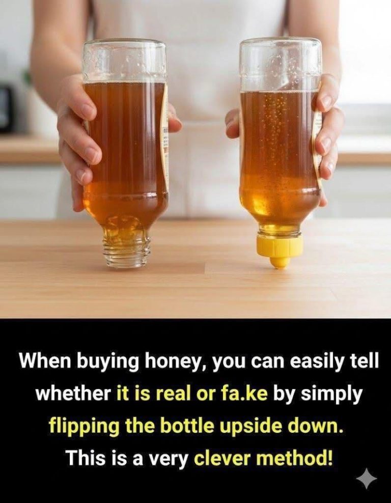 A simple trick to tell real honey: Just flip the bottle upside down