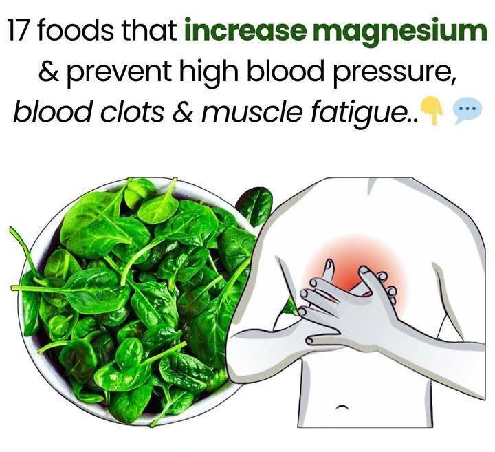 17 Foods That Increase Magnesium And Prevent High Blood Pressure, Blood Clots And Muscle Fatigue
