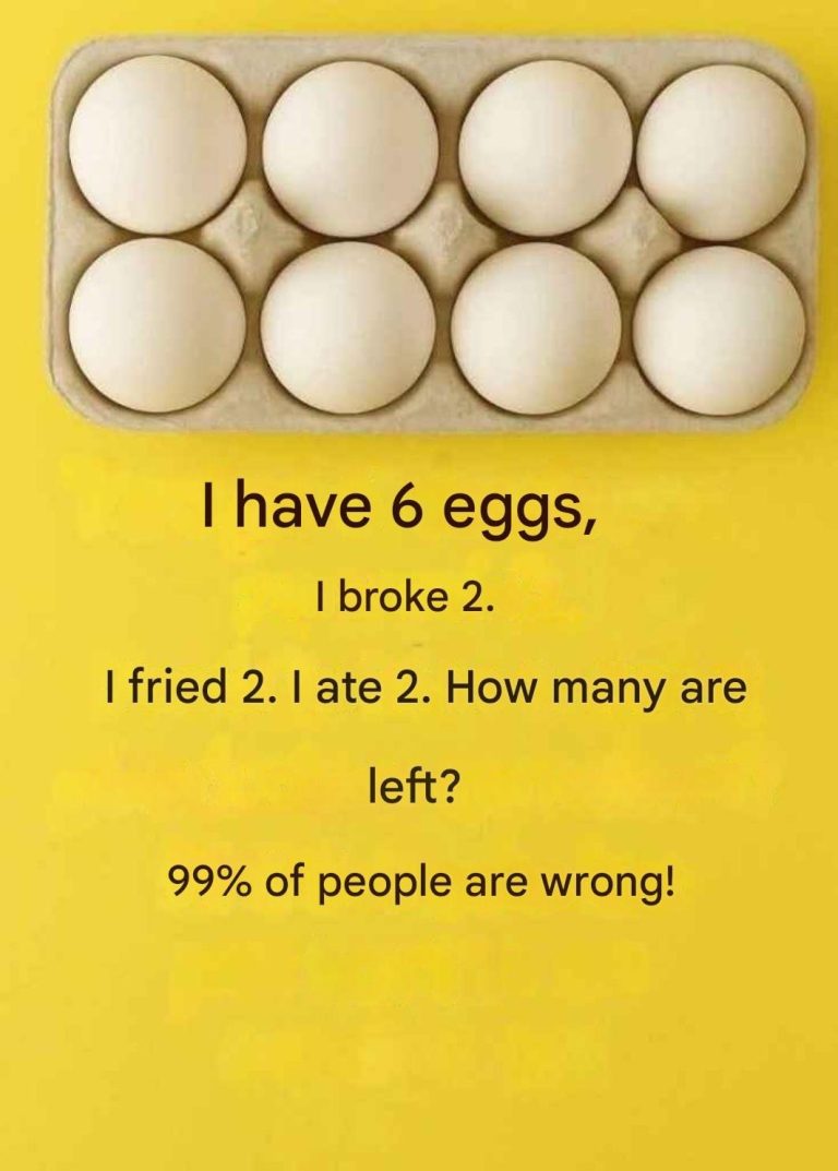 The riddle of the 6 eggs that confuses 99% of people! The article is in the first comment.