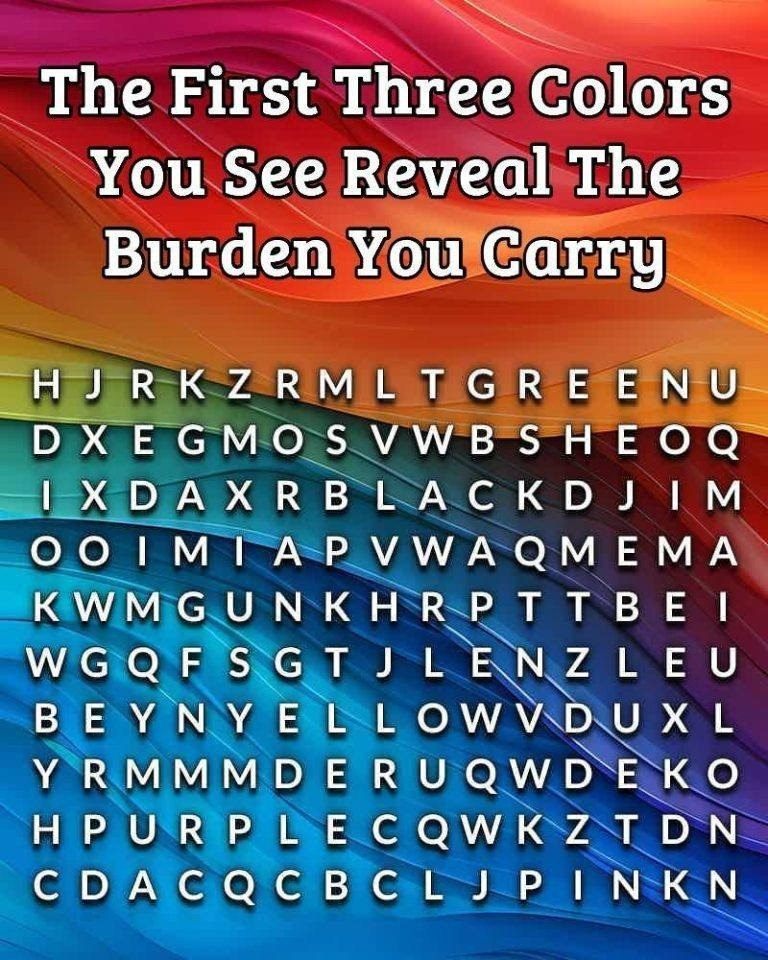 The First Three Colors You See Reveal The Burden You Carry