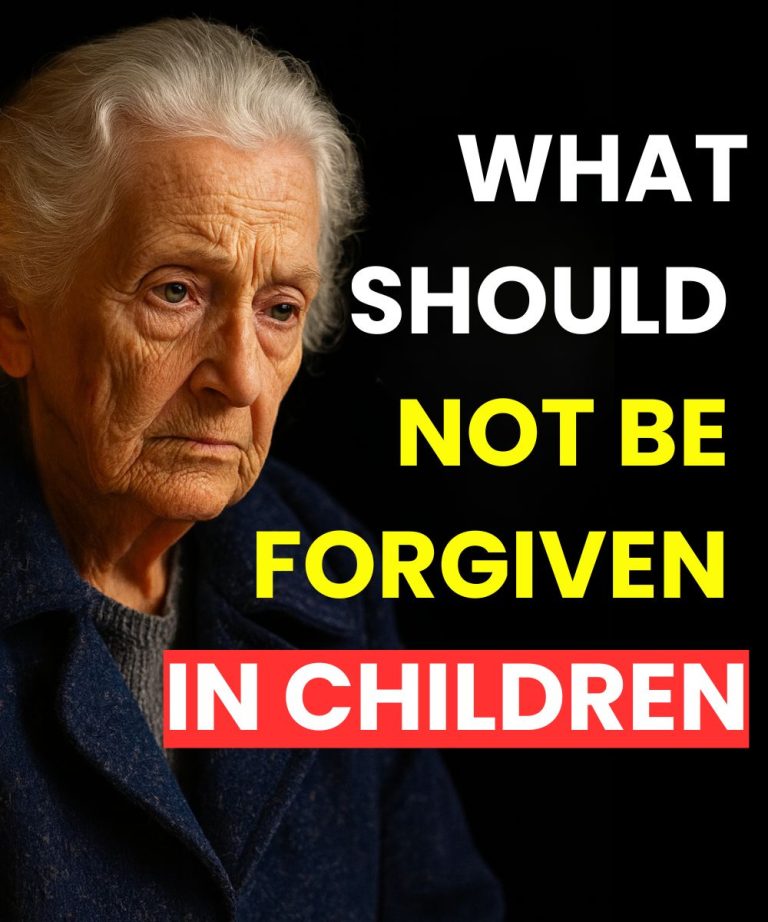 What you should never forgive your children for! If you don’t want to be humi:liated in old age.