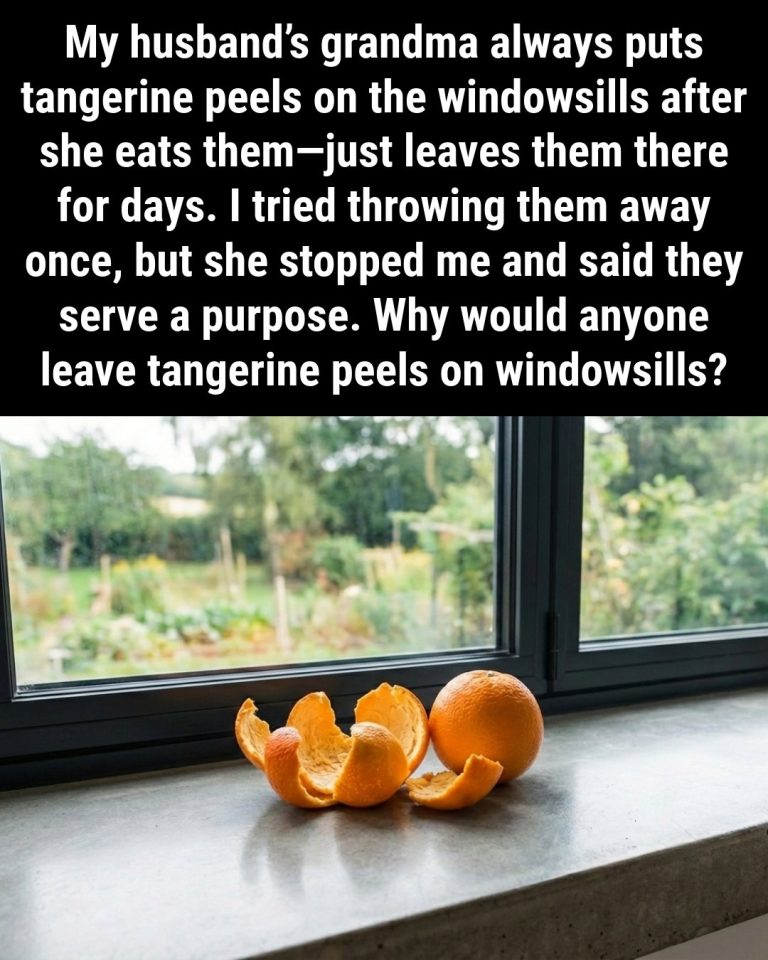 Instead of discarding tangerine peels, try putting them on your windowsill.