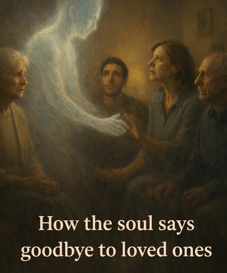 How the soul of a deceased person comes to say goodbye to their loved ones.