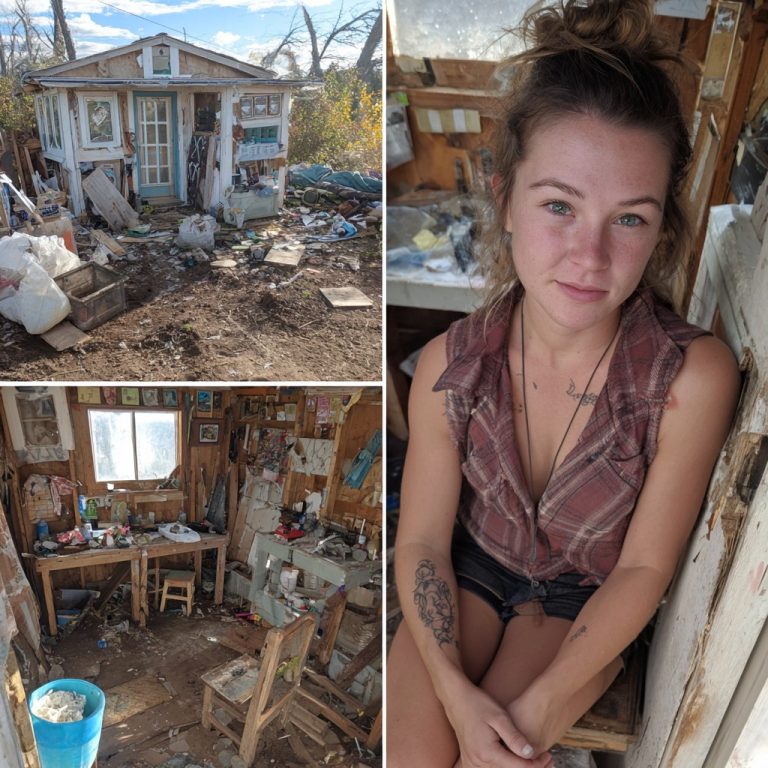 Recently divorced woman moves into 10’x11′ shed and coverts it into lovely tiny home