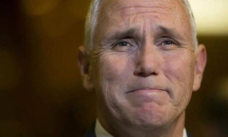 Mike Pence with tears in their eyes make the sad announcement..