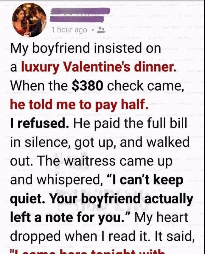 A Valentine’s Dinner That Revealed Everything: When a Test Destroyed Seven Years Together