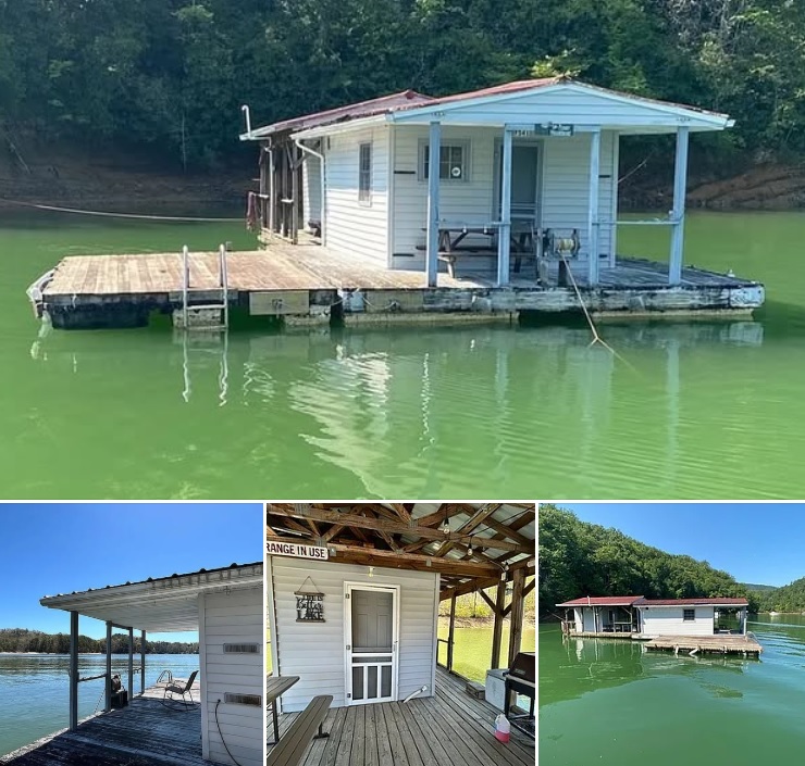 Off-Grid Floating Cabin Retreat Near Bryson City – Adventure and Comfort at Alarka Marina