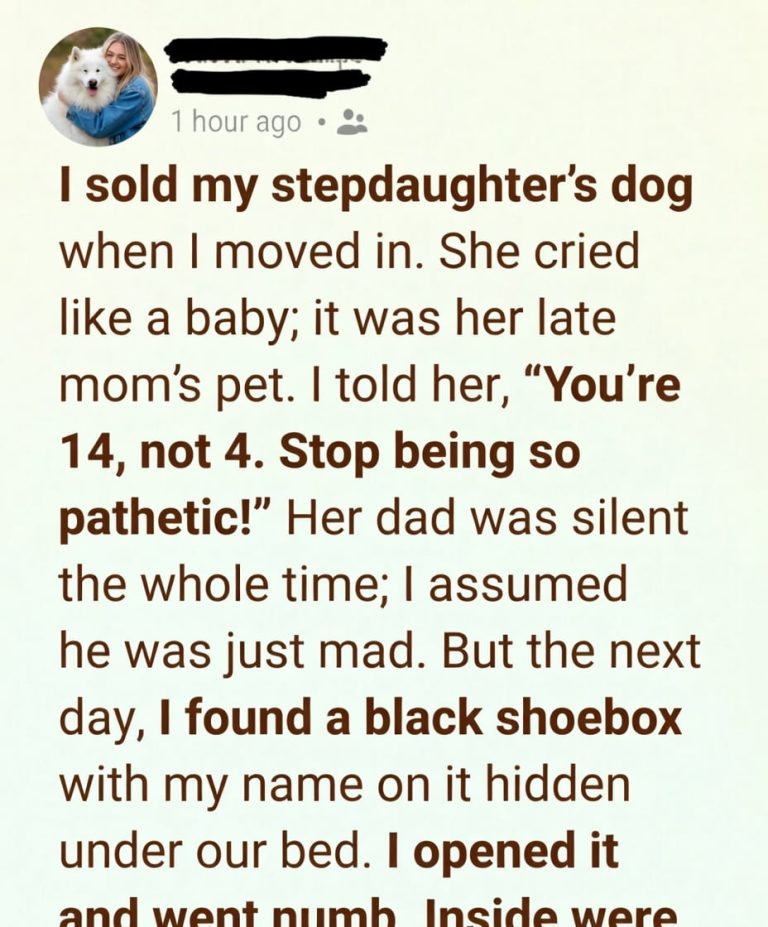 I sold my stepdaughter’s dog for quick cash. 24 hours later,the “truth” destroyed everything I thought I knew.